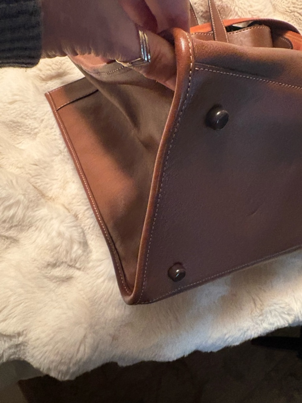 Coach Brown Leather Field 40 Embossed Tote with Adjustable Strap - Picture 7 of 12